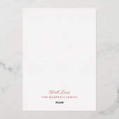 Victoriaans winterscène zonder kerstfoto folie feestdagenkaart (Achterkant)