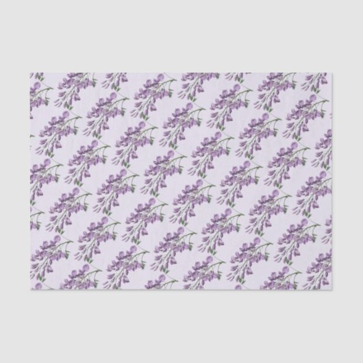 /Victoriaans Wisteria Flowers Tissuepapier (Voorkant)