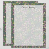 Victoriaans witdagen Paarse vlinderpapier (Voorkant / Achterkant)