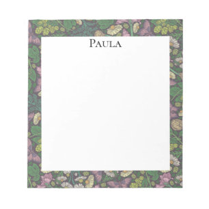 Victoriaans Witte Dagen Paarse Butterflies Garden Notitieblok