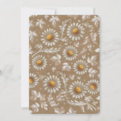 Victoriaans witte daisy filigraan kraft bruiloft kaart (Achterkant)