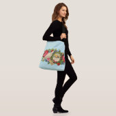 Victoriaans witte duif en liefdesbericht crossbody tas (Op model)
