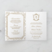 Victoriaans Witte en Gouden Katholieke QR-code Huw (Binnen)