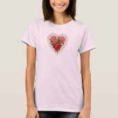 Victoriaans Witte kant Doily Valentijn Kaart T-shirt (Voorkant)