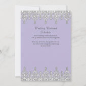 Victoriaans witte kant in lavender - Gegevens Kaart (Achterkant)