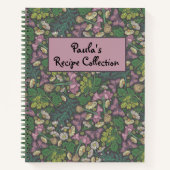 Victoriaans witte madeliefjes Paarse vlinders rece Notitieboek (Voorkant)