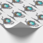 Victoriaans witte teapot monogram cadeaupapier (Hoek)