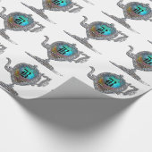 Victoriaans witte teapot monogram cadeaupapier (Hoek)