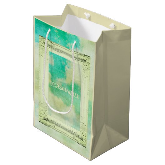 Victoriaans wolkenverfschilderij van lijst elegant medium cadeauzakje (Voorkant Gekanteld)