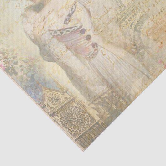 Victoriaans  Woman Dressmaker Decoupage Tissuepapier (Detail)