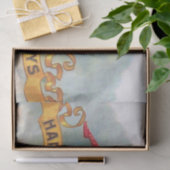 Victoriaans Woman Red Champagne Happy Tissuepapier (Geschenk)