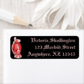  Victoriaans Woman's Skull, "Beauty's Lot" Etiket (Insitu)