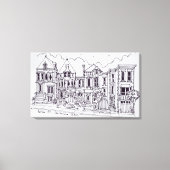 Victoriaans woningen | San Francisco, Californië Canvas Afdruk (Voorkant)