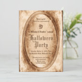  Victoriaans woordspeling Gothic Skull Halloween Kaart (Staand voorkant)