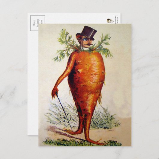 Victoriaans wortelMan Briefkaart (Voorkant / Achterkant)