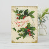 Victoriaans XMas Greetings-kerstkaart Feestdagenkaart (Staand voorkant)