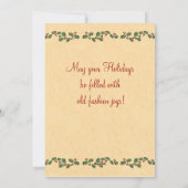 Victoriaans XMas Greetings-kerstkaart Feestdagenkaart (Achterkant)