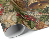 Victoriaans Yuletide Abundance Wrapping Paper Cadeaupapier (Rol Hoek)