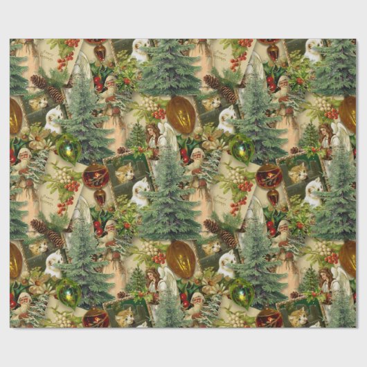 Victoriaans Yuletide Splendor Cadeaupapier (Vlak)