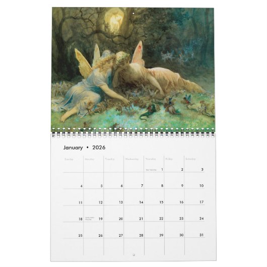 Victoriaans, zachte kalender voor schilderingen (Jan 2026)