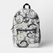 Victoriaans zakhorloge Alice in Wonderland Bedrukte Rugzak (Voorkant)