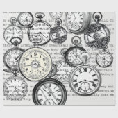 Victoriaans zakhorloge Alice in Wonderland Cadeaupapier (Vlak)