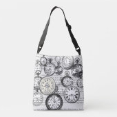 Victoriaans zakhorloge Alice in Wonderland Crossbody Tas (Achterkant)