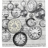 Victoriaans zakhorloge Alice in Wonderland Douchegordijn (Voorkant)