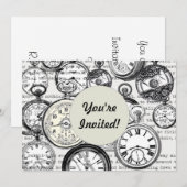 Victoriaans zakhorloge Alice in Wonderland Kaart (Voorkant / Achterkant)