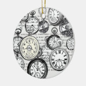 Victoriaans zakhorloge Alice in Wonderland Keramisch Ornament (Links)