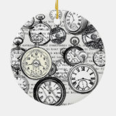 Victoriaans zakhorloge Alice in Wonderland Keramisch Ornament (Achterkant)