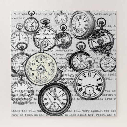 Victoriaans zakhorloge Alice in Wonderland Legpuzzel (Verticaal)