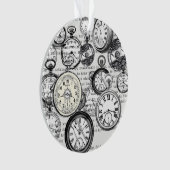 Victoriaans zakhorloge Alice in Wonderland Ornament (voorkant)