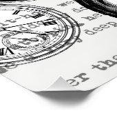 Victoriaans zakhorloge Alice in Wonderland Perfect Poster (Hoek)