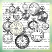 Victoriaans zakhorloge Alice in Wonderland Raamsticker (Vel 3)