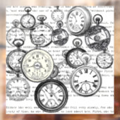 Victoriaans zakhorloge Alice in Wonderland Raamsticker (Vel 2)