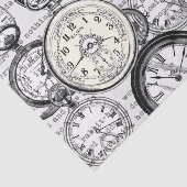 Victoriaans zakhorloge Alice in Wonderland Tissuepapier (Detail)