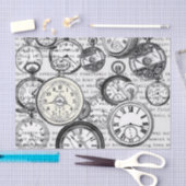 Victoriaans zakhorloge Alice in Wonderland Tissuepapier (Craft)