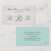 Victoriaans zanddollars met Aqua Beach Visitekaartje (Voorkant / Achterkant)