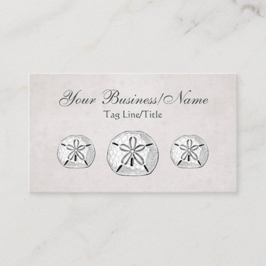 Victoriaans zanddollars met Aqua Beach Visitekaartje (Voorkant)