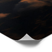 Victoriaans Zeppelin Zonsondergang: Steampunk Fant Poster (Hoek)