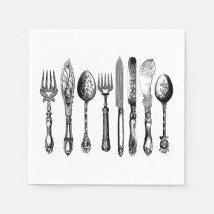 Victoriaans zilvervis servet