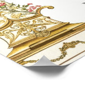 Victoriaans Zitting Grafiek Vintage bruiloft Poster (Hoek)