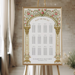 Victoriaans Zitting Grafiek Vintage bruiloft Poster