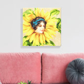 Victoriaans zomerbloem met naam Canvas Afdruk (Insitu (Woonkamer))