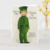 Victoriaans zoon van Ierland St. Patrick's Day Kaa Kaart (Gele Bloem)