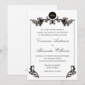 Victoriaans ZWART EN WITTE  | AFBEELDINGSINVITATIE Kaart (Voorkant / Achterkant)