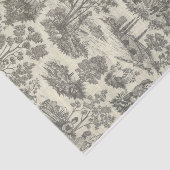Victoriaans Zwart wit  Historisch Elegant Tissuepapier (Detail)