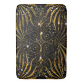 Victoriaans zwarte en goudvlekken badmat (Voorkant Verticaal)