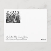 Victoriaans zwarte en witte Modes Briefkaart (Achterkant)